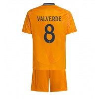 Dres Real Madrid Federico Valverde #8 Gostujuci za djecu 2024-25 Kratak Rukav (+ kratke hlače)